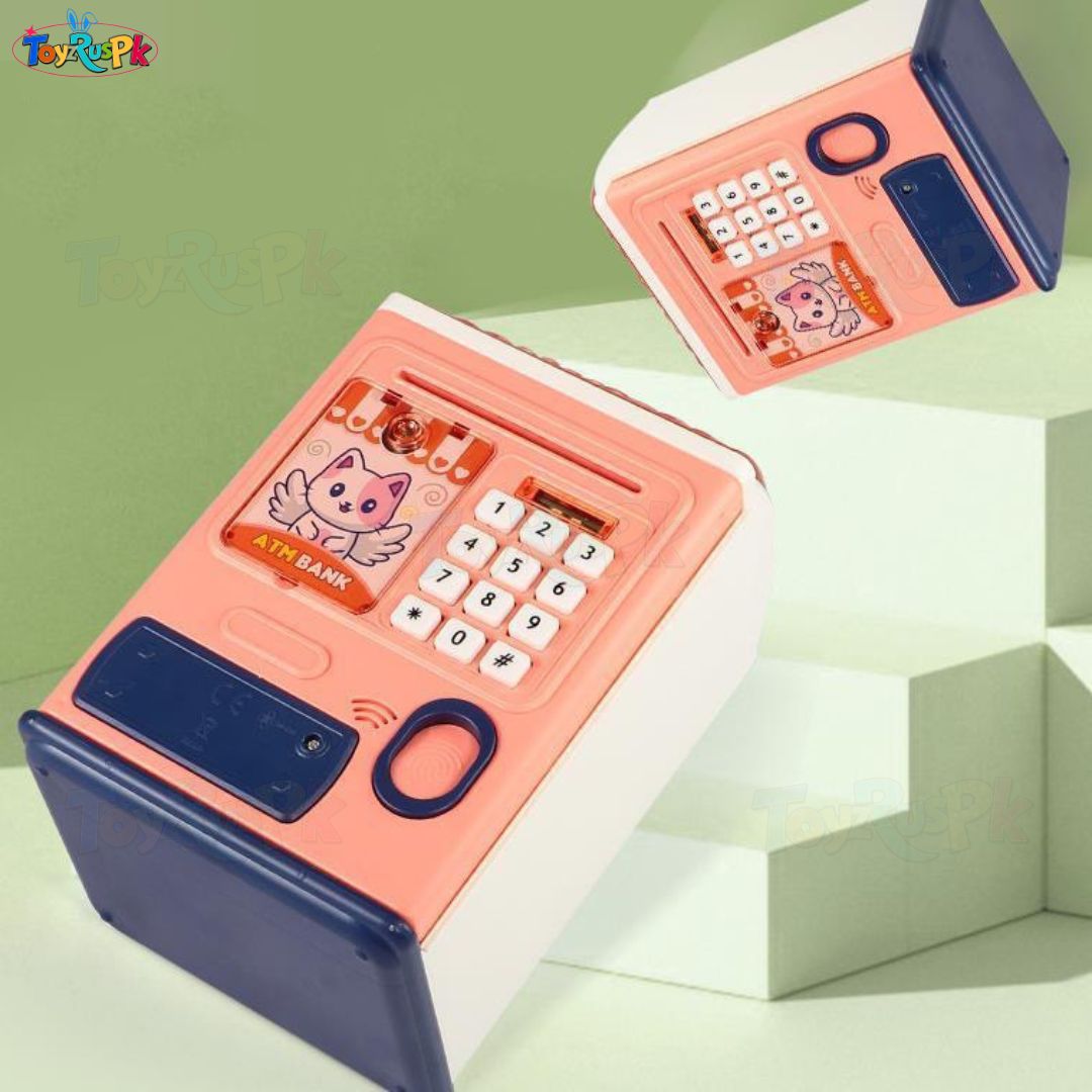 Piggy Bank Money Box for Kids Finger Print ATM Machine