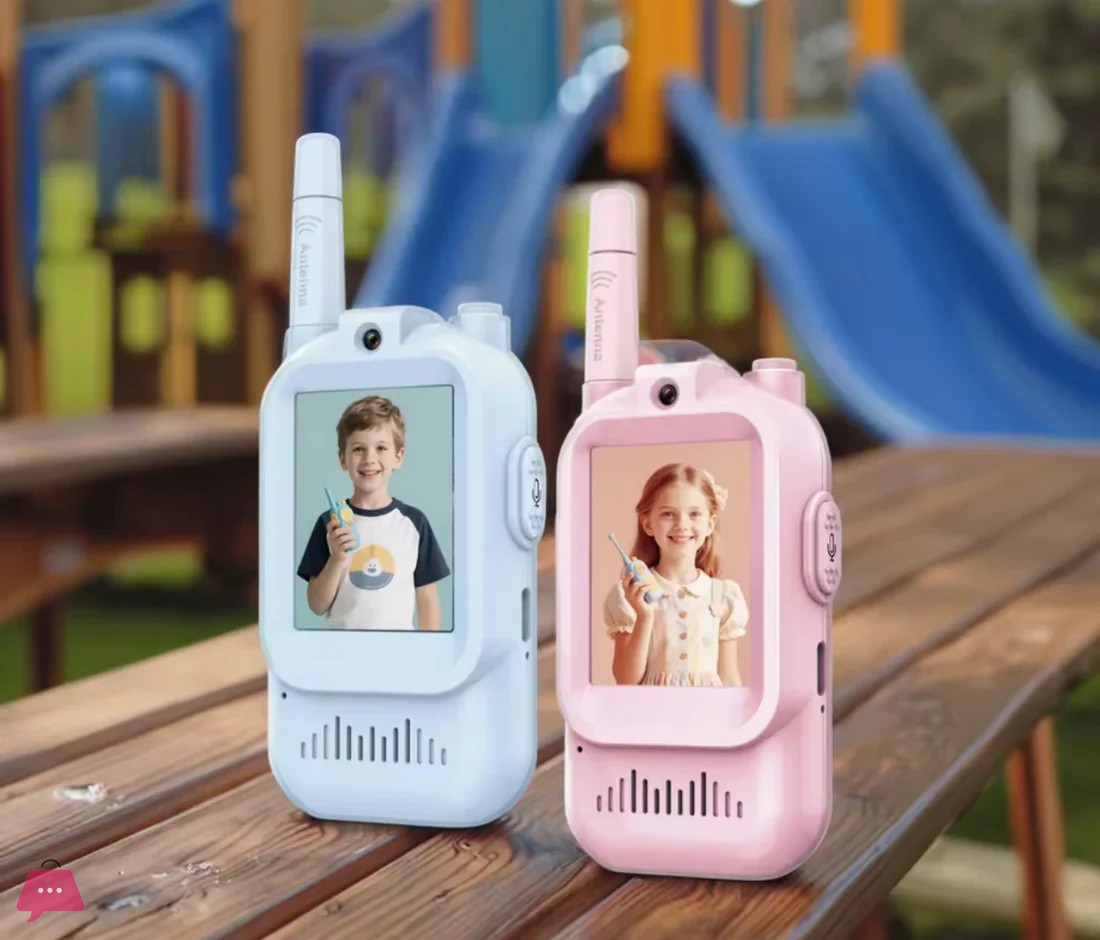 2pcs-rechargeable-kids-video-walkie-talkie