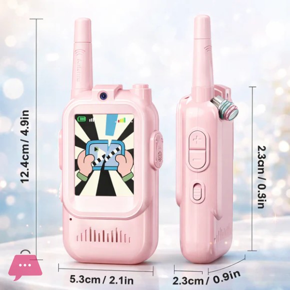 2Pcs Rechargeable Kids Video Walkie Talkie