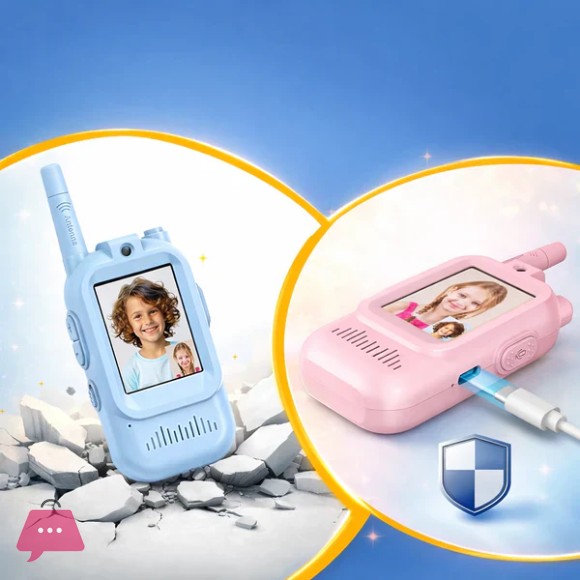 2Pcs Rechargeable Kids Video Walkie Talkie