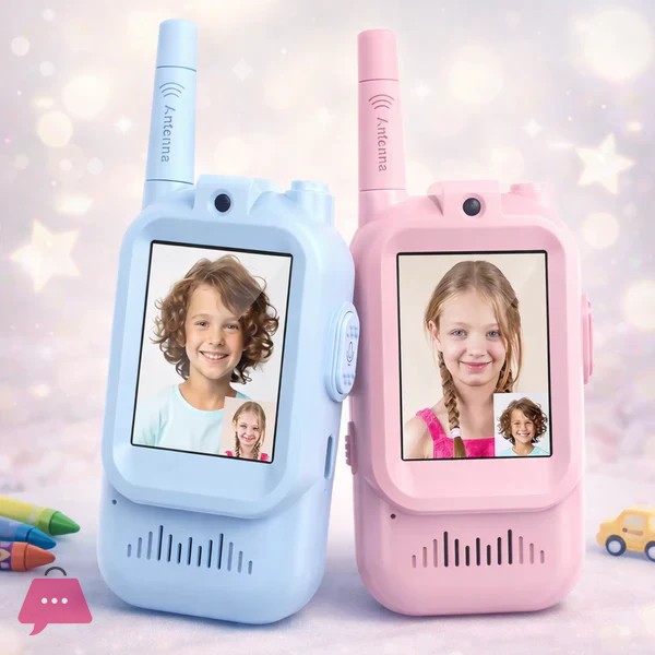 2pcs-rechargeable-kids-video-walkie-talkie