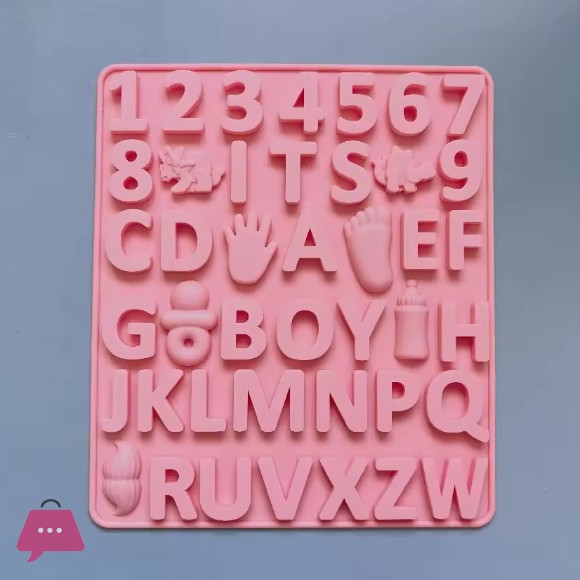 3D Boy Alphabet Silicone Mold Letters Chocolate Mold Cake Decorating Tools Tray Molds Jelly Cookies Baking Mould