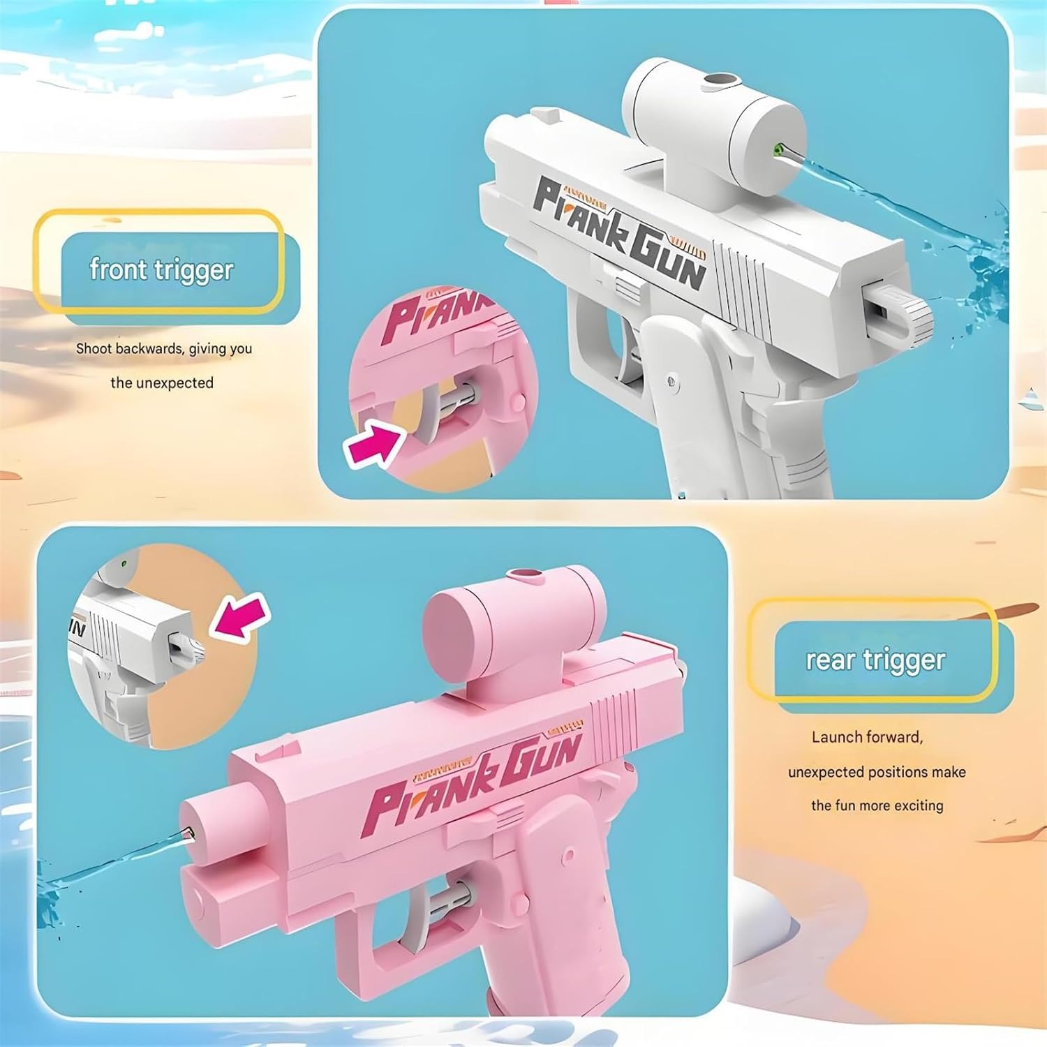 Prank Two-Way Water Gun Toy For Kids