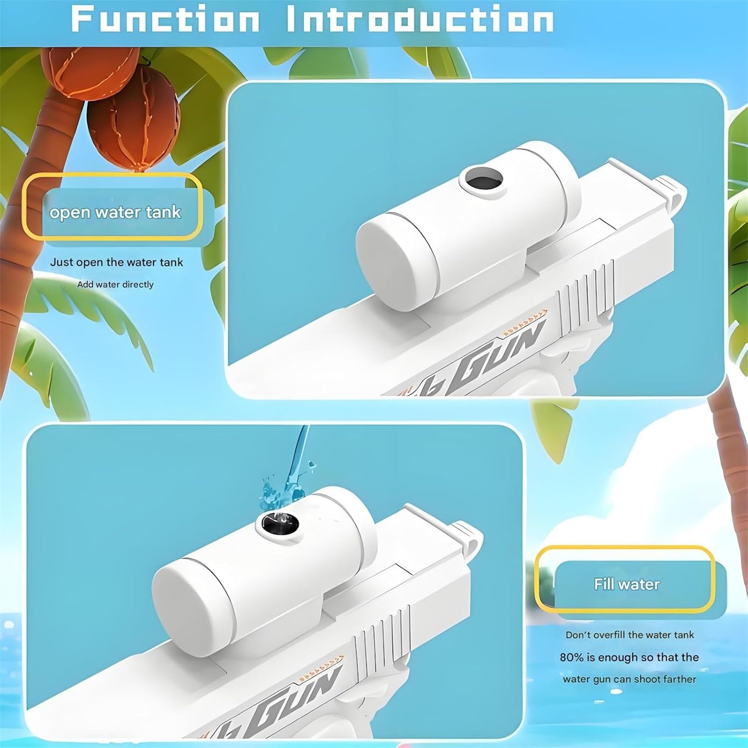 Prank Two-Way Water Gun Toy For Kids