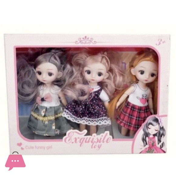 6 Inch Doll PVC Fashion Doll with Clothes and Shoes 11 Movable Joints