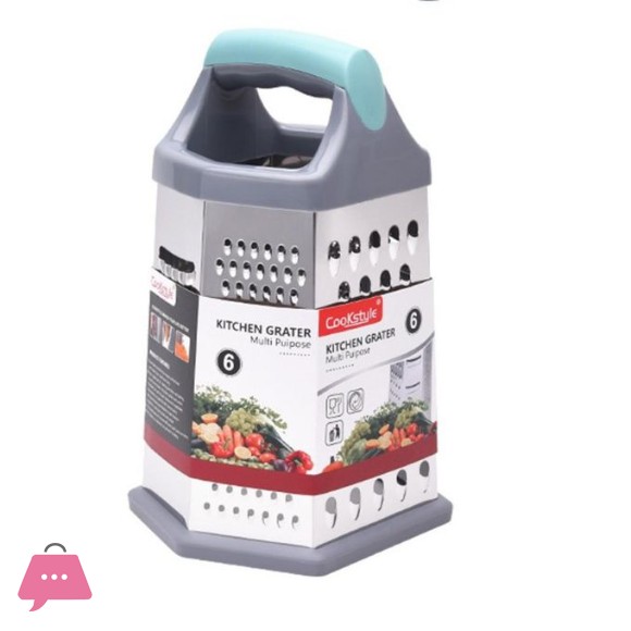 Cook Style 6-Way Grater Vegetable Slicer Food Shredder Cheese Grater