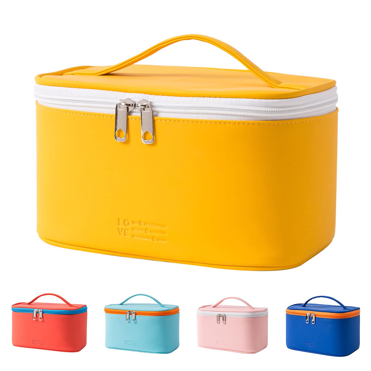 Makeup Bag Large Cosmetic Bags for Women Girls Cute Travel Zipper Pouch Toiletry Organizer