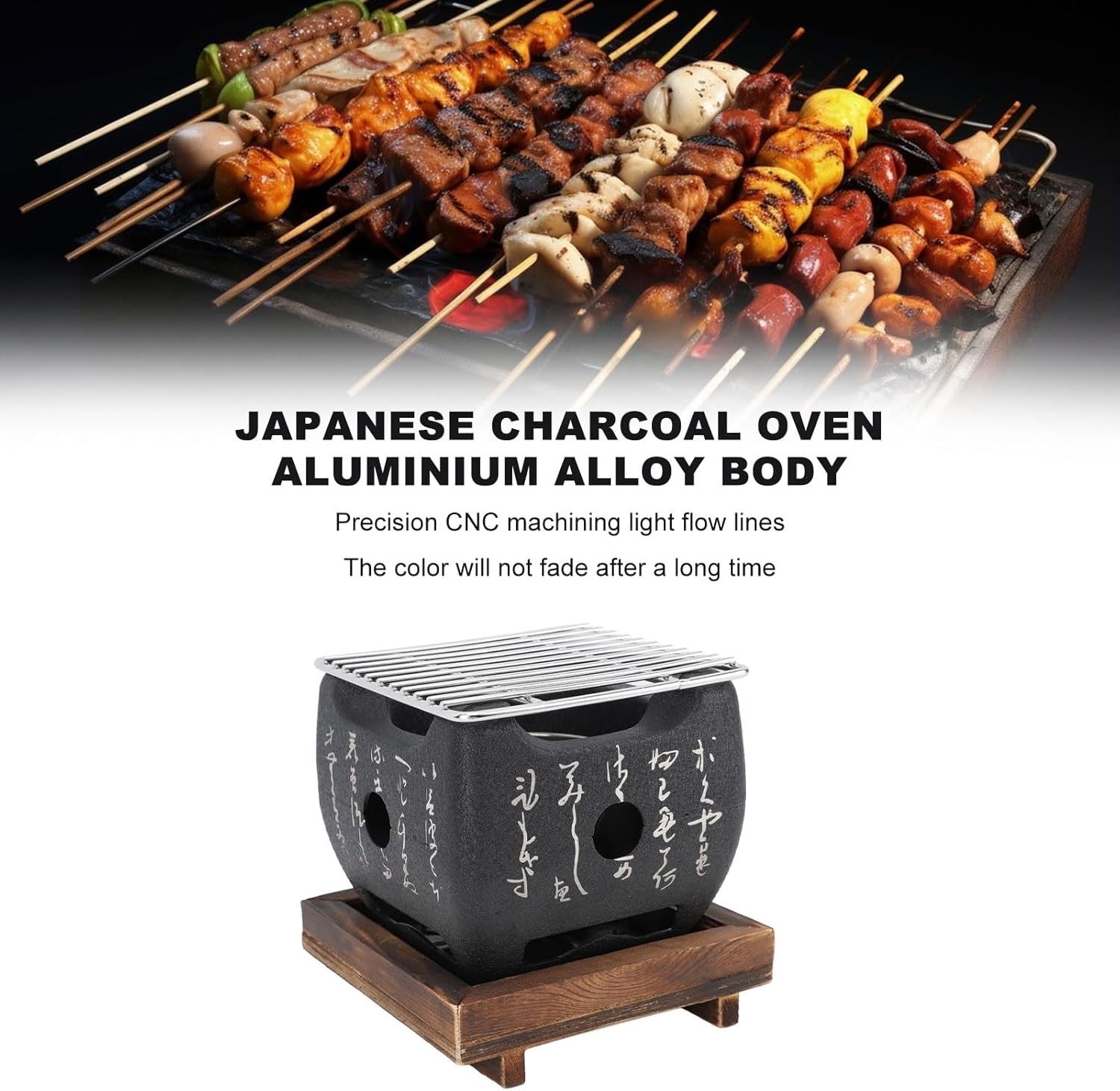Japanese Charcoal Grill Multi Functional Fast Heating Mini Portable Barbecue Stove Hibachi Grill Outdoor Camping Grill Medium