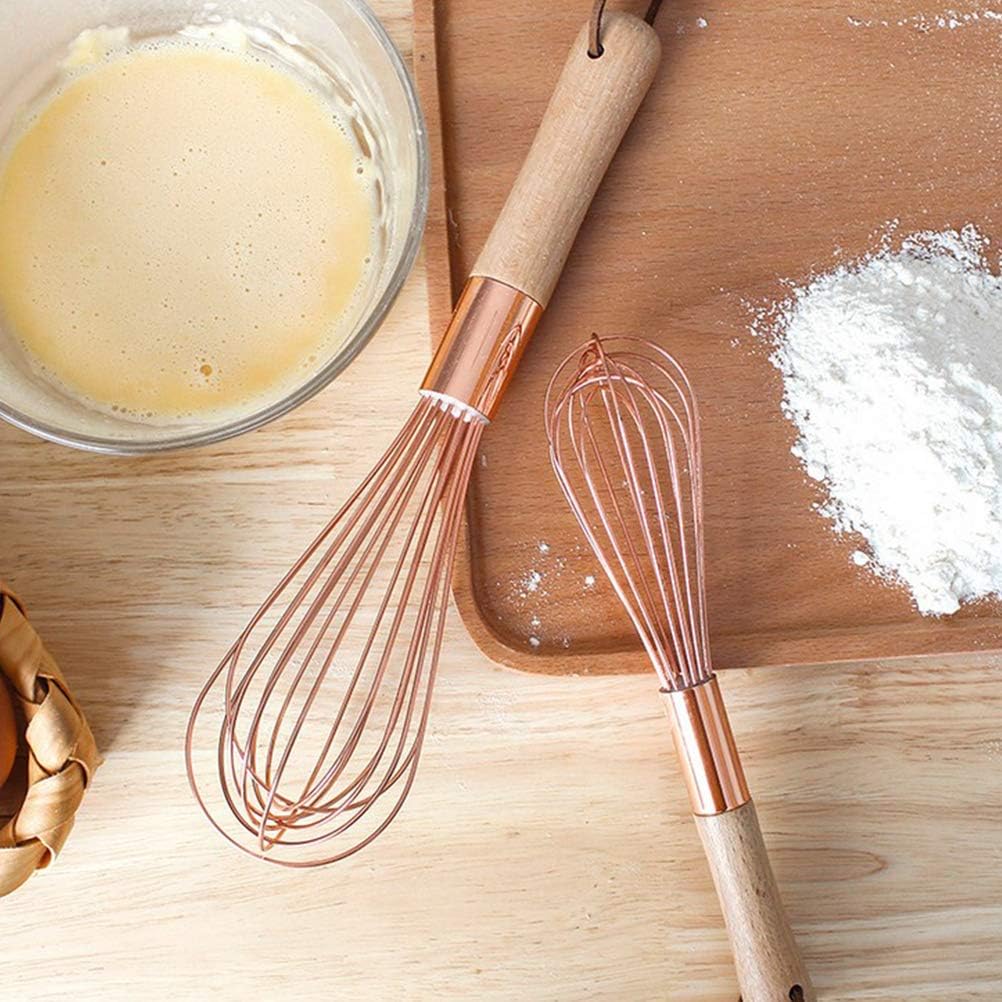 Stainless Steel Wire Whisk for Cooking - Wooden Handle