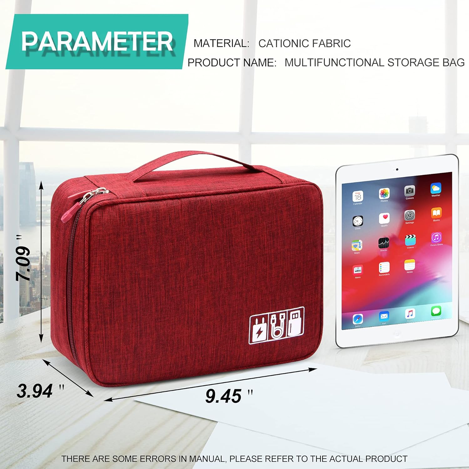 Electronics Organizer Travel Cable Organizer Bag Waterproof Portable Digital Storage Bag