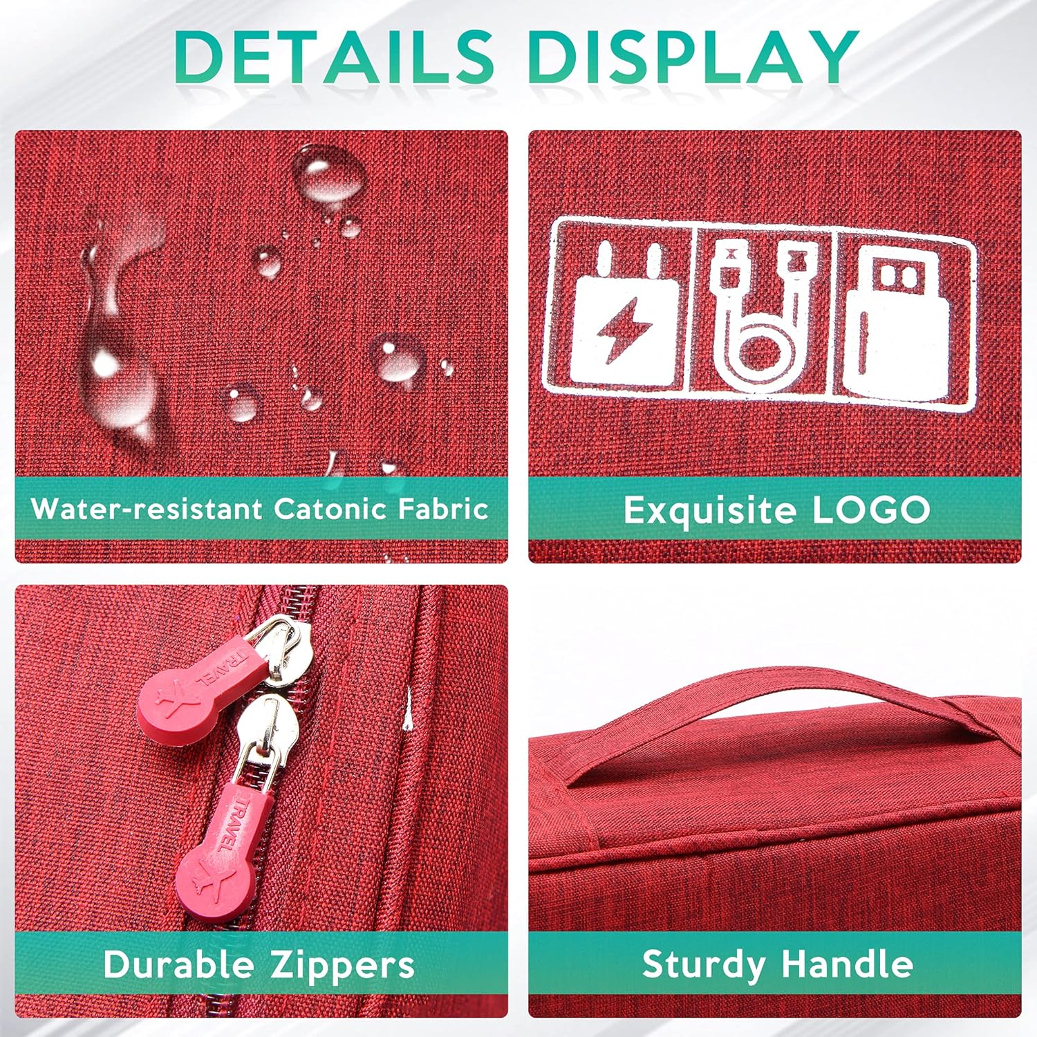 Electronics Organizer Travel Cable Organizer Bag Waterproof Portable Digital Storage Bag