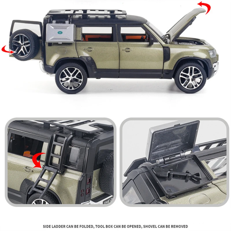 1:24 Land Rover Defender SUV Alloy Car Model Diecast