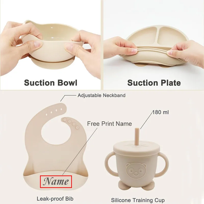 Silicone Baby Feeding Set-8Pcs