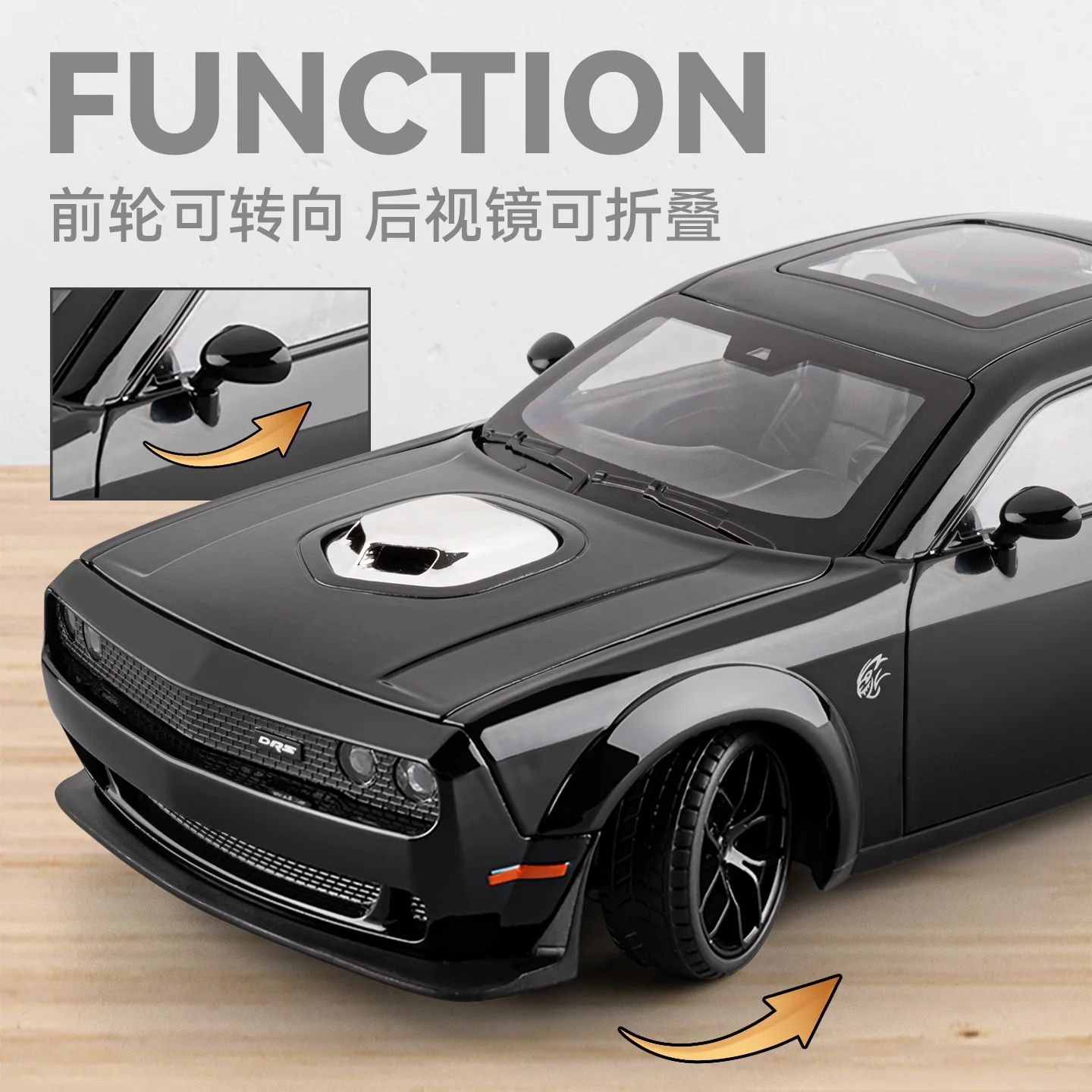 1:18 Dodge Challenger SRT Redeye Hellcat Musle Sports Car Alloy Metal Diecast Model Car