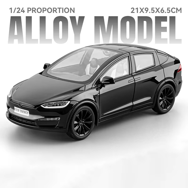1:24 Model X SUV Alloy Car Model Diecasts Metal Car Model Simulation Sound and Light Toy Car