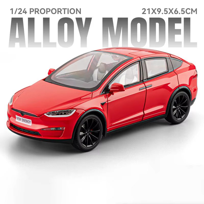 1:24 Model X SUV Alloy Car Model Diecasts Metal Car Model Simulation Sound and Light Toy Car