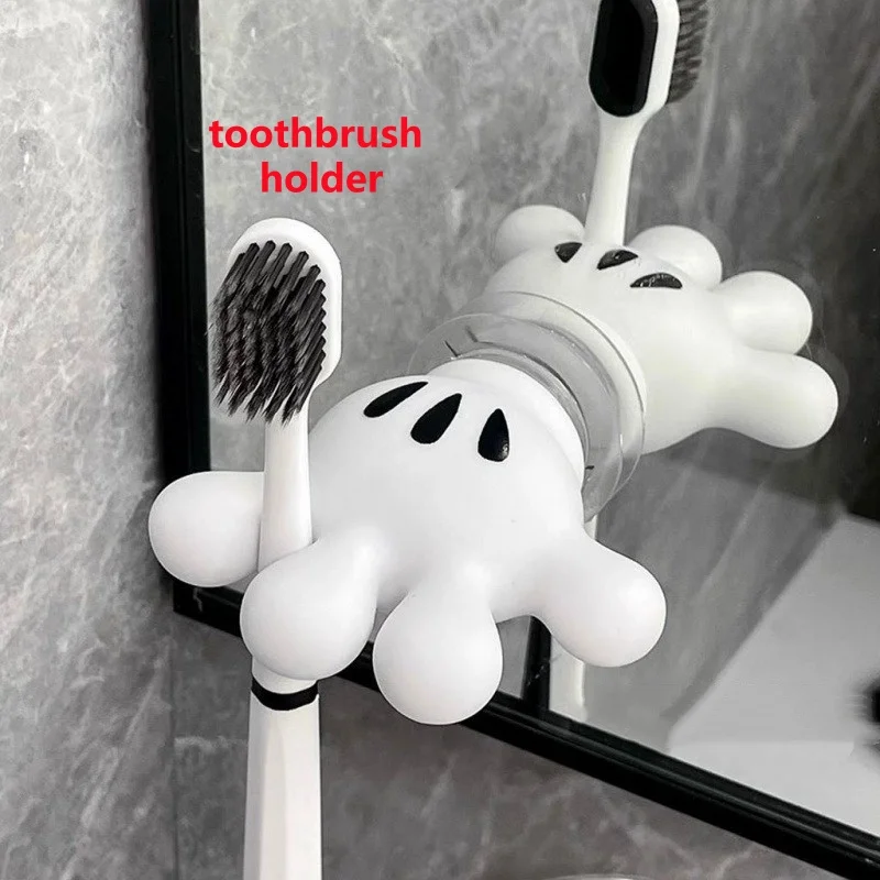 Mickey Mouse Toothbrush Holder Palm Suction Cup Multi Function Hook