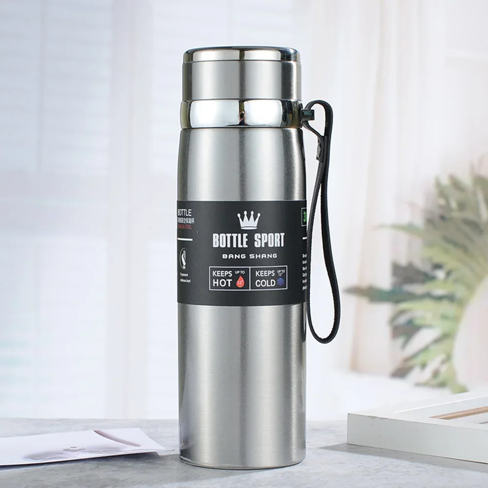 Large Capacity Stainless Steel Vacuum Flask Leak Proof Double Walled Insulated Bottle for Camping Hiking Sports