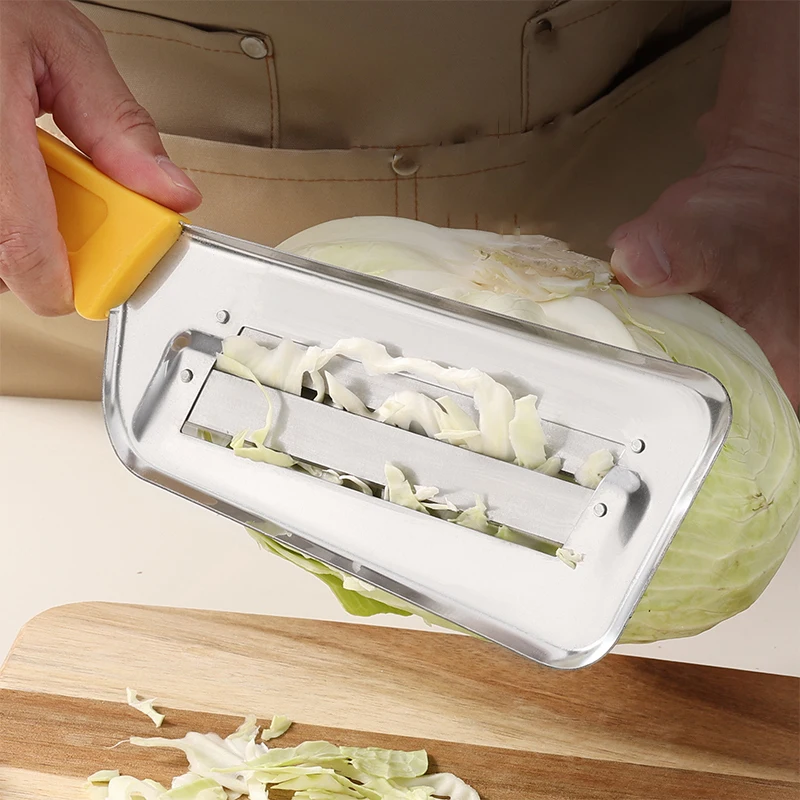 Stainless Steel Cabbage Slicer with Handle Multifunctional Vegetable Shredder Manual Cabbage & Veggie Slicing Tool