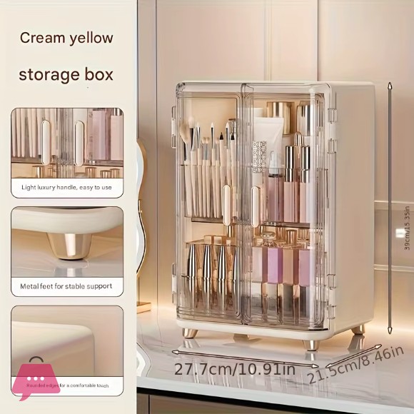 Acrylic Cosmetics Storage Box Large-Capacity Dust-Proof Desktop Dressing Table Luxury Makeup Box