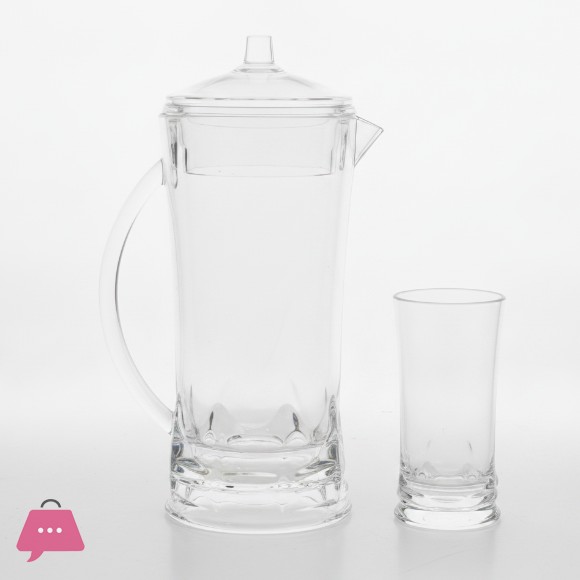 Azad Acrylic Water Set Jug Glass Set of 7