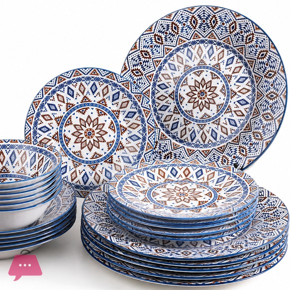 Bohemian Plate Set 18 Piece
