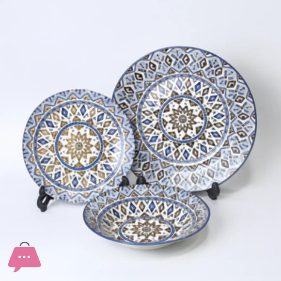 Bohemian Plate Set 18 Piece