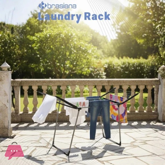 Brasiana Foldable Heavy-Duty Laundry Drying Rack