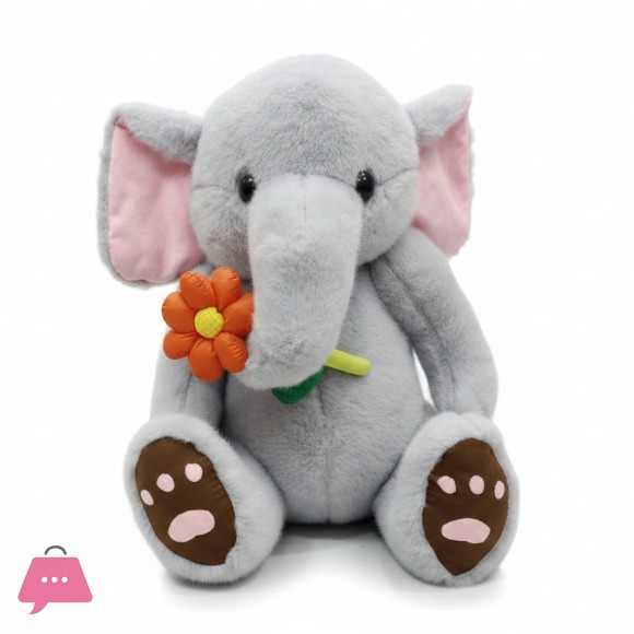 Bunny Cat Elephant Plush Stuff Toy with Carrot 50cm