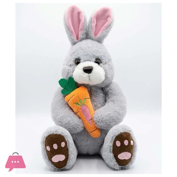 Bunny Cat Elephant Plush Stuff Toy with Carrot 50cm