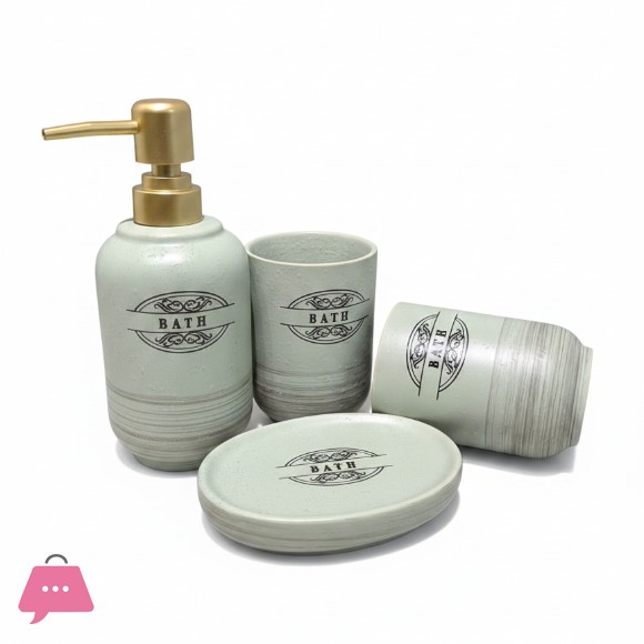 Ceramic Bathroom Set 4 Pc