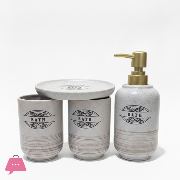 Ceramic Bathroom Set 4 Pc