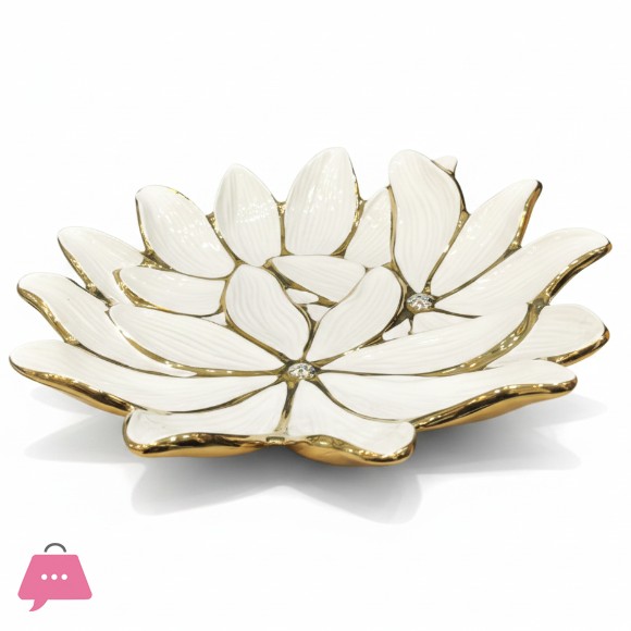 Ceramic Lilly Round Plate 13 Inch
