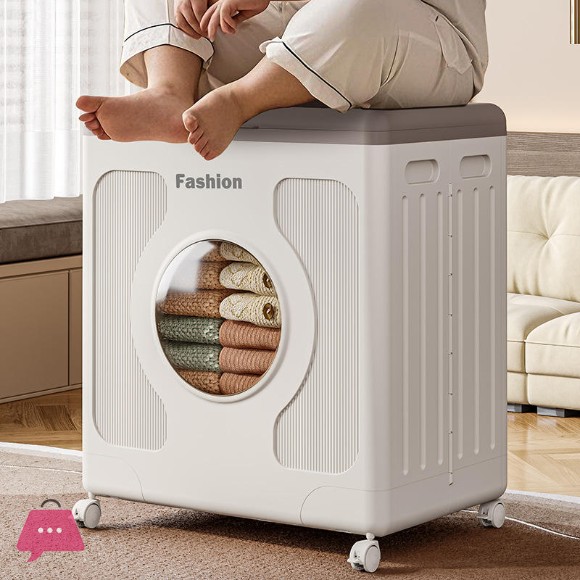 Collapsible Blanket Closet Organizers and Storage Box with Wheels