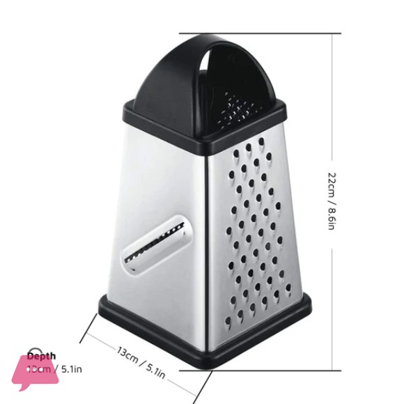 Cook Style Stainless Steel Four-Sided Grater Non-Slip