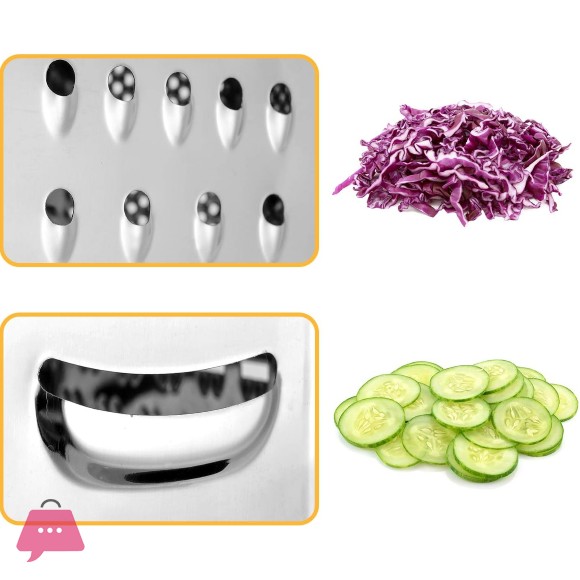 Cookstyle 6 Way Stainless Steel Multi Puipose Grater Anti-Slip Base