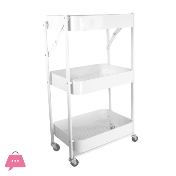 Danny Home 3 Tier Metal Storage Utility Cart With Brake Wheels