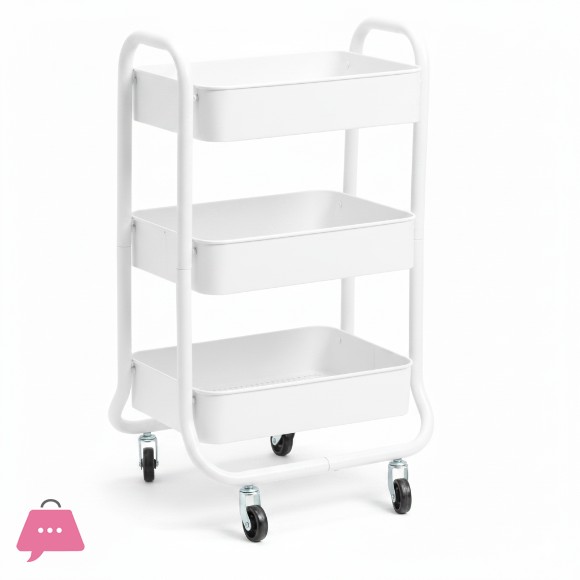 Danny Home 3-Tier Rolling Cart Multipurpose Trolley