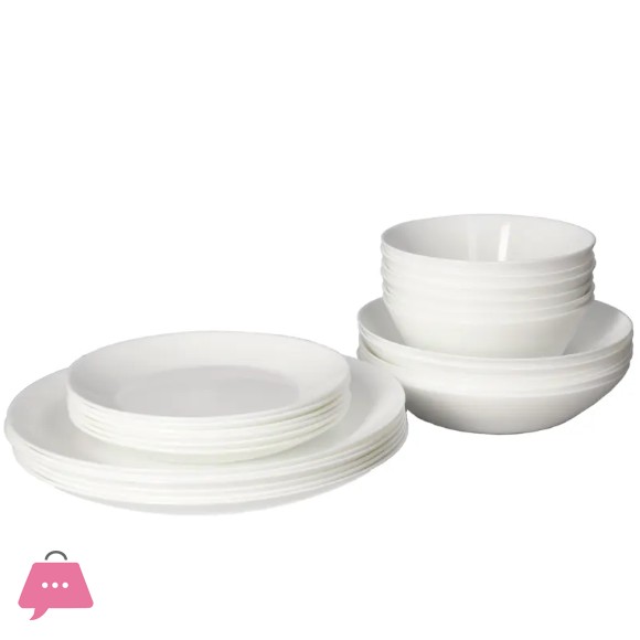 Danny Home Opal Glass Dinnerware Set 24Pcs