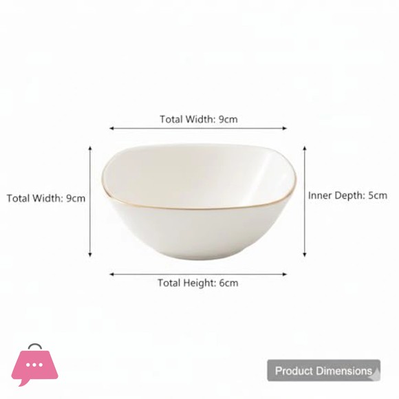 Danny Home Porcelain Serving Bowls Set with Wooden Base - 4 pieces