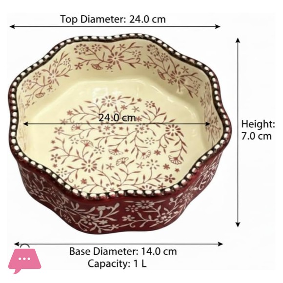 Danny Home Bakeware Pie Plate Qiuche Dish 7 Inch