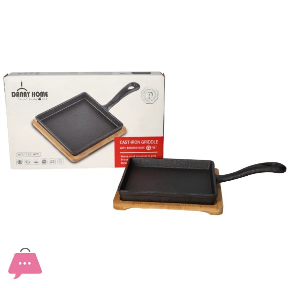 Danny Home Sizzling Fry Pan with Bamboo Base 24cm