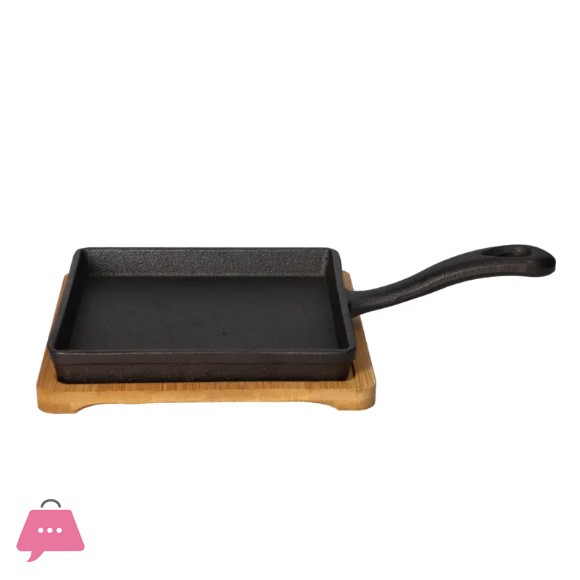 Danny Home Sizzling Fry Pan with Bamboo Base 24cm
