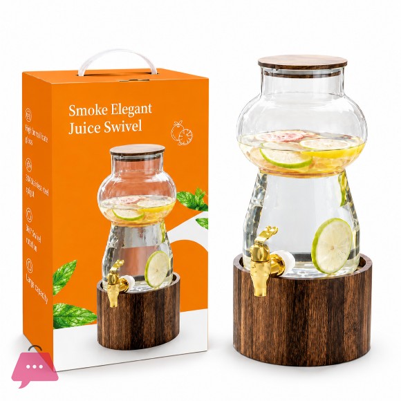 Glass Drink Dispenser with Stand 3.2 Liter