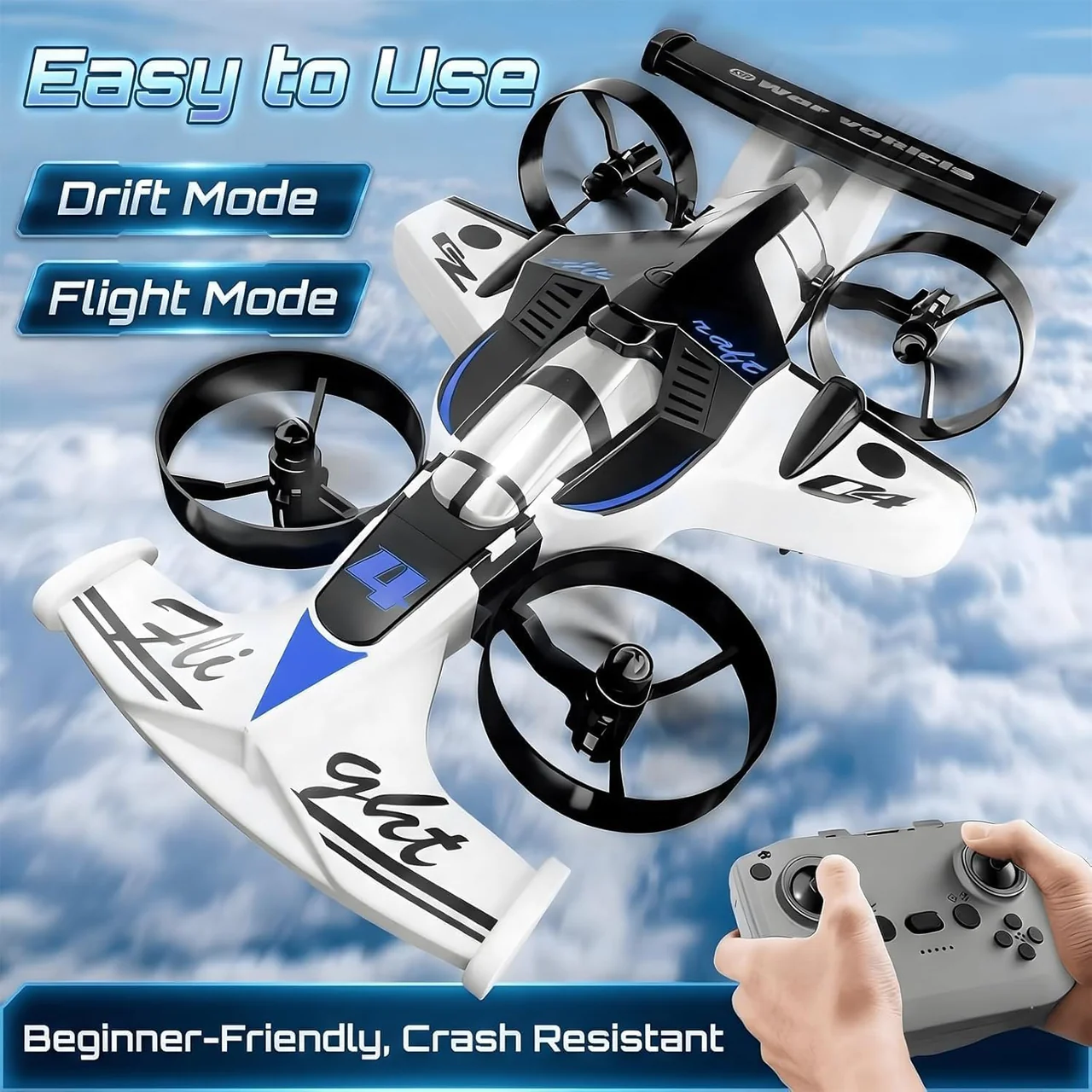 2-in-1 Flying RC Drone & Stunt Car for Kids | Remote Control Toy
