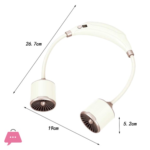 Generic Neck Hanging Fan, Flexible Wearable Personal Fan for Hiking Sports