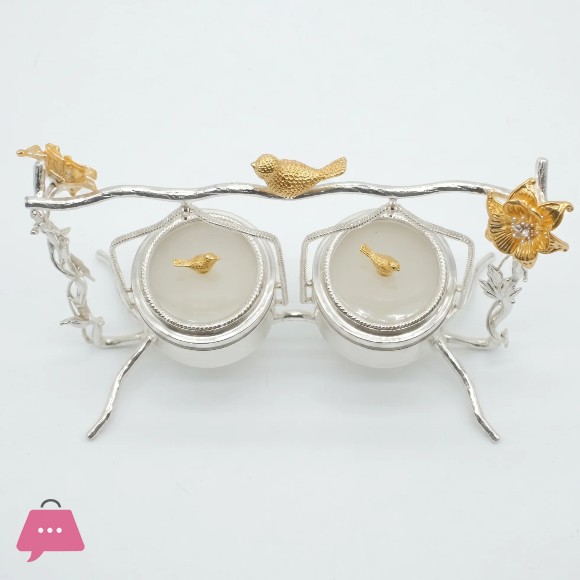 Golden Sparrow Hanging Spice Jar Set