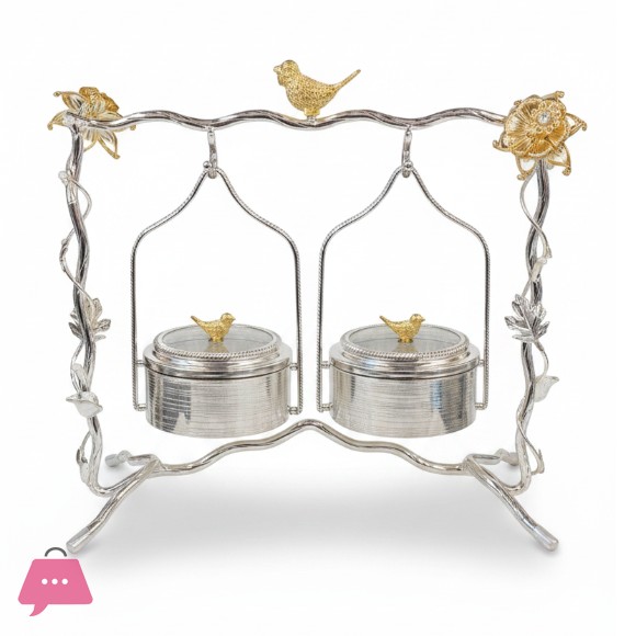 Golden Sparrow Hanging Spice Jar Set