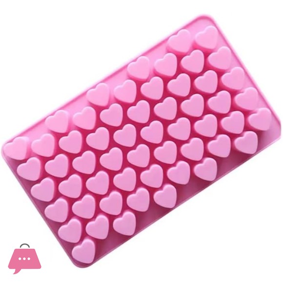 Mini Heart Silicone Molds - 55-cavity Chocolate Candy Cake Ice Cube Trays