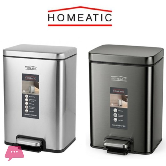 Homeatic Madison Stainless Steel Step Bin 30Ltr